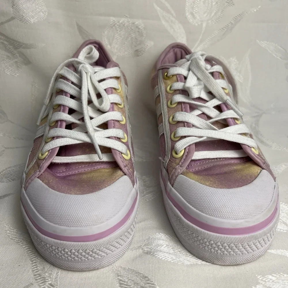 Adidas Nizza Platform Womens Shoes 6 Pink Multi‎ Canvas Casual Streetwear School